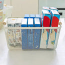 Axyaa Metal Desktop Storage Basket with Wood Handle