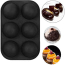 Axyaa Silicone Chocolate Sphere Mold 6-Cavity Baking Tools & Non-Stick Cylinder Cookie Kit