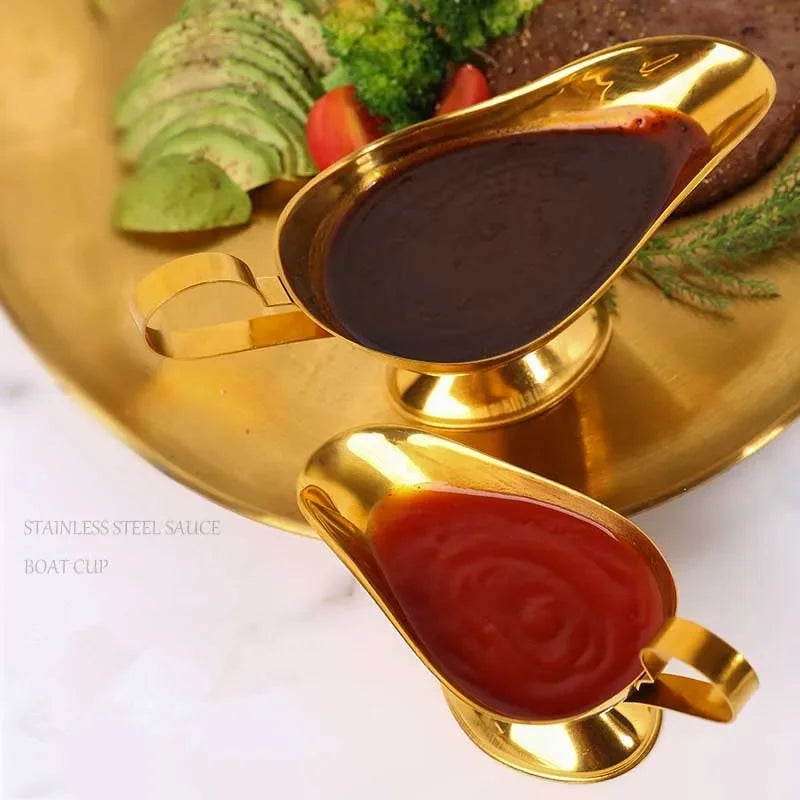 Axya Stainless Steel Gravy Boat & Spice Jars Storage Box for Kitchen Steak Sauces