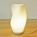 Axyaa Pleated Cream 3D Desk Lamp Bedside Bedroom Study Coffee Shop Atmosphere