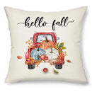 Harvest Pumpkin Truck Maple Leaf Pillow Case for Autumn Home Decor - Axyaa
