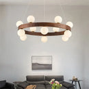Axyaa Glass Ball LED Chandelier for Modern Decor Lighting