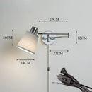 Axyaa LED Wall Lamp Adjustable Telescopic Arm Home Decor Bedside Bedroom Switch Reading