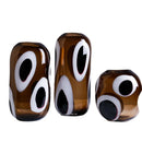 Axyaa Ellipsoid Glass Vase with Spot Pattern for Home Decor