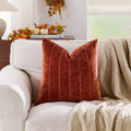 Axyaa Embroidered Maple Leaf Throw Pillowcases in 30x50/45x45cm Sizes
