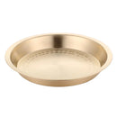 Axya Brass Dinner Plate Set - Steamed Chicken Copper Tray - Round Flat Thickened Design