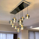 Axyaa Glass Chandelier Dining Room Pendant Lights Ceiling Lamps Fancy Indoor Lighting