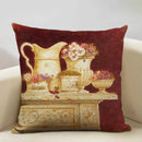 Axyaa Vintage Flower Cushion Cover 45x45cm Square Pillow Case Nostalgic Design