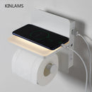 Axya USB Wall Lamp Toilet Paper Holder for Bathroom and Balcony