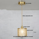 Axyaa Crystal Pendant Light: Luxury LED Copper Ceiling Lamp for Home Decor & Lighting