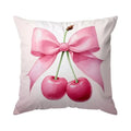 Cherry & Bowknot Pattern Pillowcase – Axyaa Decorative Cushion Cover