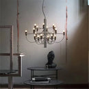 Axyaa Chrome LED Chandelier - Italian Designer Loft Villa Decor