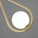 Axyaa Frosted Glass Ball Wall Light Black Copper LED Wall Lamp