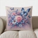 Axyaa Floral & Butterfly Patterned Cushion Cover for Sofa Bedroom Car Pillow