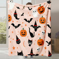 Axyaa Halloween Cartoon Flannel Blanket - Cute Print - Office Nap Sofa Blanket