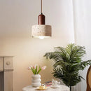 Axyaa Yellow Marble Stone LED Pendant Light for Dining, Kitchen, Bedside - Wabi Sabi Travertine