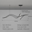 Axyaa Curved LED Dining Chandelier - Modern Kitchen Bar Pendant Lights