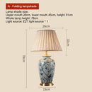 Axyaa Ceramic Floor Lamp with Fabric Lampshade Design for Living Room, Bedroom, Study