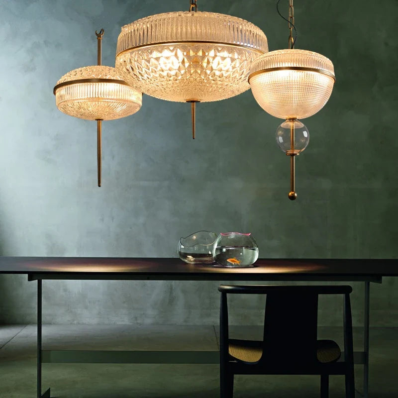 Axyaa Retro Glass Cans Pendant Lights modern kitchen hanging lamp for home decor.
