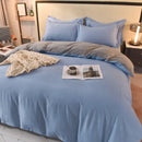 Axyaa 2024 Luxury Cotton Thickened Solid Color Four-Piece Set