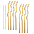 Axyaa Stainless Steel Straw Set - Colorful Metal Straws for Drinks, Coffee, Tea, Juice
