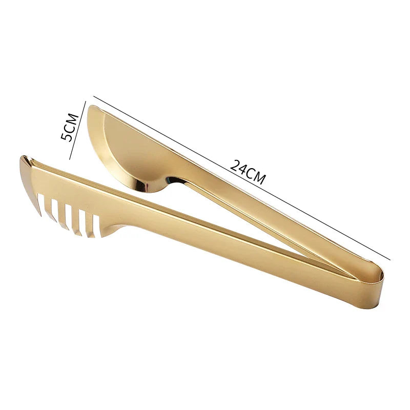 Axyaa Stainless Steel Non-Stick Food Tongs BBQ Clips for Home Cooking