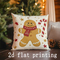 Axyaa Gingerbread Candy Cane Pillows - Sofa Bedroom Car Cushion Cover