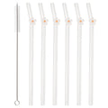 Axyaa Glass Straws: Reusable Transparent Drinking Straws for Tea, Coffee, and Cocktails