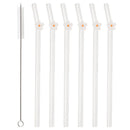 Axyaa Glass Straws: Reusable Transparent Drinking Straws for Tea, Coffee, and Cocktails