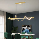 Axyaa Modern Minimalist Rotate LED Pendant Light Dimmable Chandelier for Home Decor