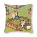 Axyaa Corgi Daily Life Linen Pillow Cover 45*45cm