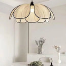 Axyaa Modern Fabric Ceiling Chandelier LED Pendant Lights for Living Room and Bedroom