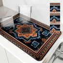 Axyaa Paisley Drying Mat: Absorbent, Antiskid, Quick Dry, Kitchen & Bathroom Tableware Drain Pad
