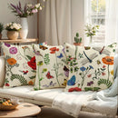 Axyaa Retro Insect Pattern Pillowcase for Home Decoration.