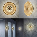 Axyaa Glass Ripple LED Wall Lamps for Home Interior Decoration Fixtures