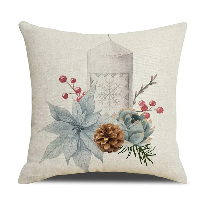 Axyaa Christmas Pine Branch Wreath Pillowcases 45x45 cm