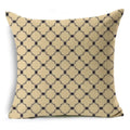 Axyaa Retro Geometry Linen Pillowcase - 45*45cm