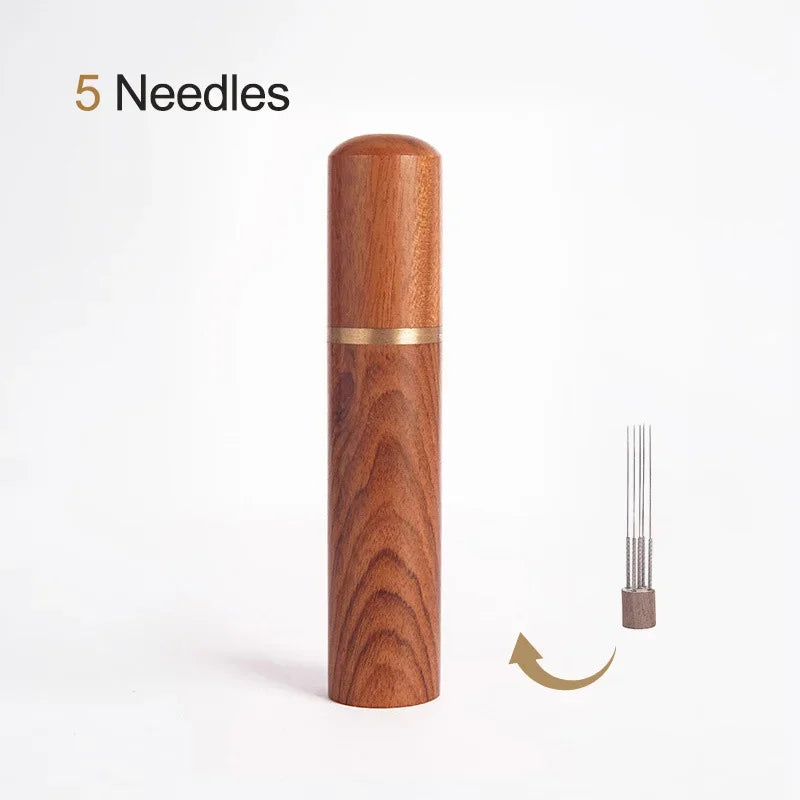 Axyaa Stainless Steel Espresso Stirrer Wood Handle Barista Tool