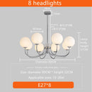 Axyaa Bubble Glass Multi-head LED Pendant Light for Creative Personality