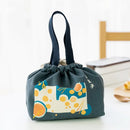Axyaa Canvas Thermal Lunch Bag for Women & Children: Japanese Style Bento Box Thermo Pouch & Food Container