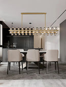 Axyaa Crystal Led Chandeliers - Luxury Gold Hanging Lamps for Living Room