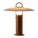 Axyaa Luxury Wood Glass Bedside Lamp with Dimmable Reading Light