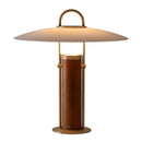 Axyaa Wood Glass Bedside Lamp with Dimmable Reading Light