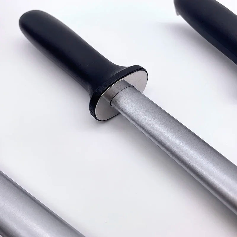 Axya Oval Diamond Sharpener Steel with ABS Handle - Professional Knife Sharpening Rod