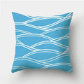 Axyaa Blue Geometric Pattern Cushion Cover for Living Room Sofa Decoration