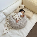 Axyaa Plaid Moon Pillow: Comfortable Newborn and Children's Waist Pillow