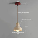 Axyaa Yellow Travertine LED Pendant Light - Japanese Style Glass Fixture for Home Décor