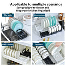 Axyaa Kitchen Dish Drying Rack: Adjustable Over-The-Sink Organizer Cabinet Holder