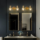 Axyaa Gold Crystal Wall Lamp for Living Room, Bedroom, Bathroom - Luxury LED Light
