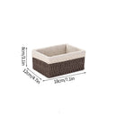 Axyaa Handwoven Storage Basket with Lid - Rectangular Organizer for Home and Closet